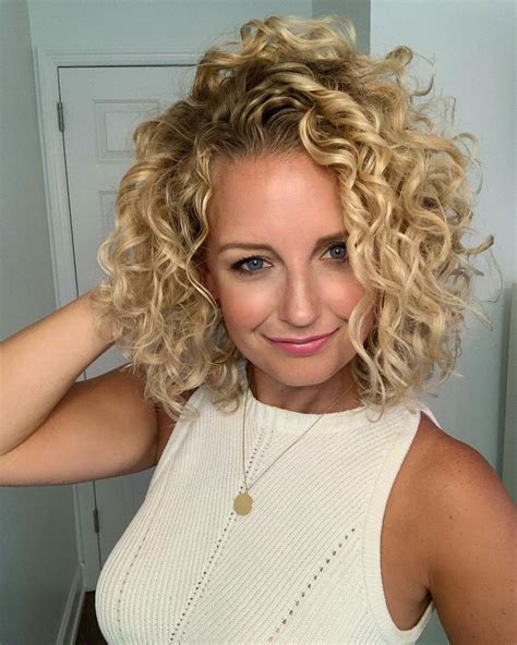 blonde curly hair|30 Hairstyles for Curly Hair That Are Simple and Chic.